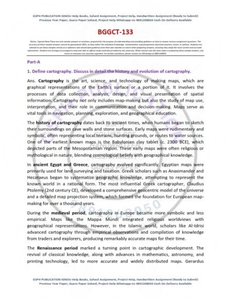 IGNOU BGGCT-133 Solved Assignment 2025 English Medium