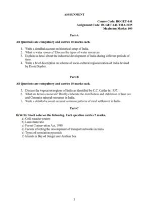 IGNOU BGGET-141 Solved Assignment 2025 English Medium