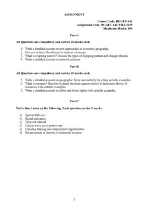 IGNOU BGGET-142 Solved Assignment 2025 English Medium