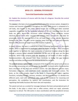 IGNOU BPCG-171 Previous Year Solved Question Paper Hindi Medium (JUNE 2022)