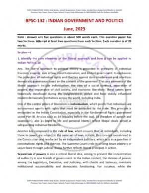 IGNOU BPSC-132 Previous Year Solved Question Paper English Medium (JUNE 2023)