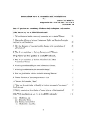 IGNOU BSHF-101 Solved Assignment 2024-25 English Medium
