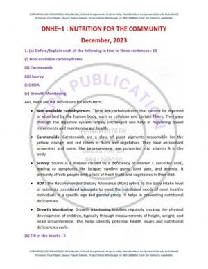 IGNOU DNHE-01 Previous Year Solved Question Paper English Medium (DEC 2023)