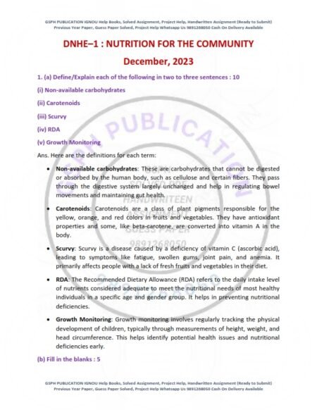 IGNOU DNHE-01 Previous Year Solved Question Paper English Medium (DEC 2023)