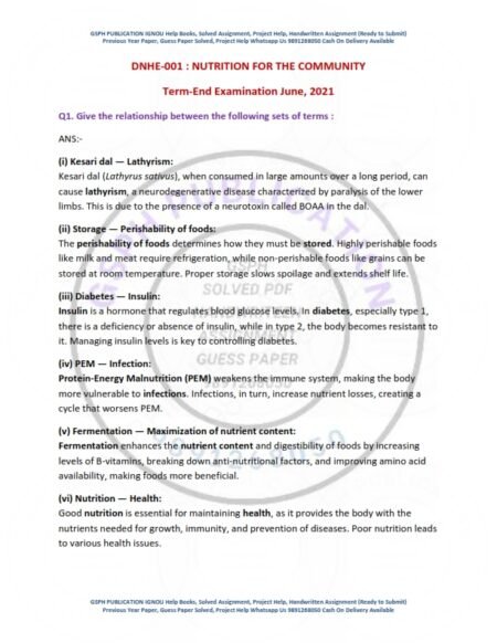 IGNOU DNHE-01 Previous Year Solved Question Paper English Medium (JUNE 2021)