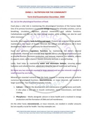IGNOU DNHE-01 Previous Year Solved Question Paper English Medium (DEC 2020)