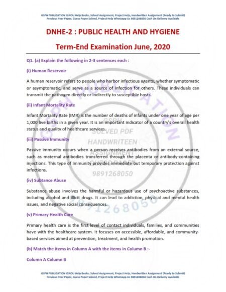 IGNOU DNHE-02 Previous Year Solved Question Paper English Medium (JUNE 2020)