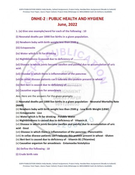 IGNOU DNHE-02 Previous Year Solved Question Paper English Medium (JUNE 2022)