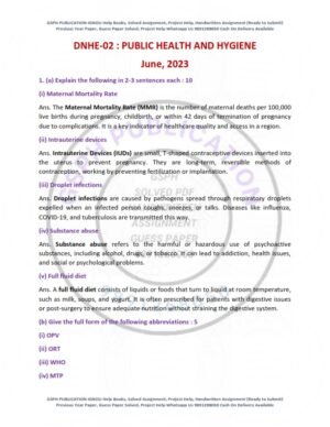 IGNOU DNHE-02 Previous Year Solved Question Paper English Medium (JUNE 2023)