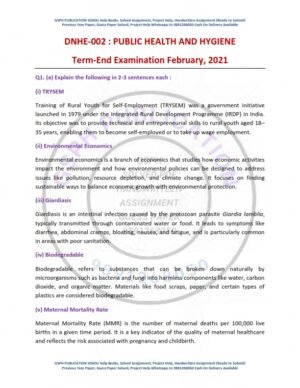 IGNOU DNHE-02 Previous Year Solved Question Paper English Medium (JUNE 2021)