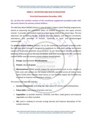 IGNOU DNHE-03 Previous Year Solved Question Paper English Medium (DEC 2021)
