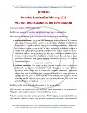 IGNOU MED-001 Previous Year Solved Question Paper English Medium (DEC 2020)