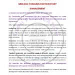 IGNOU MED-004 Previous Year Solved Question Paper English Medium (JUNE 2020)