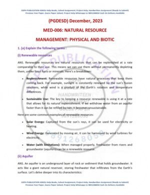 IGNOU MED-006 Previous Year Solved Question Paper English Medium (DEC 2023)