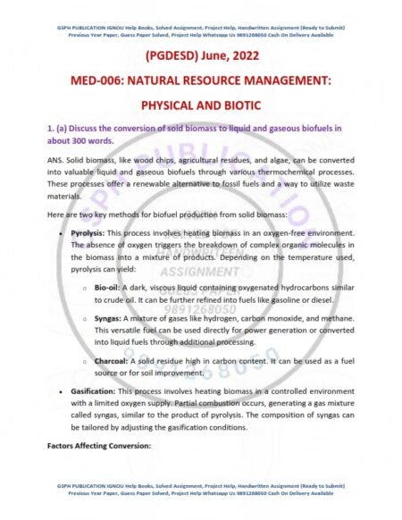 IGNOU MED-006 Previous Year Solved Question Paper English Medium (JUNE 2022)