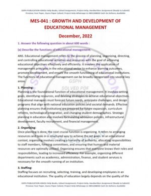 IGNOU MES-041 Previous Year Solved Question Paper English Medium (DEC 2022)