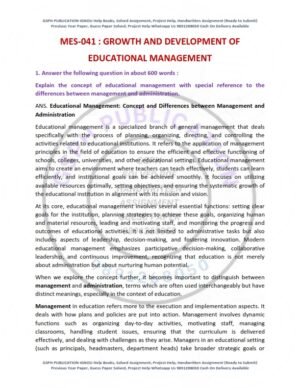 IGNOU MES-041 Previous Year Solved Question Paper English Medium (JUNE 2022)