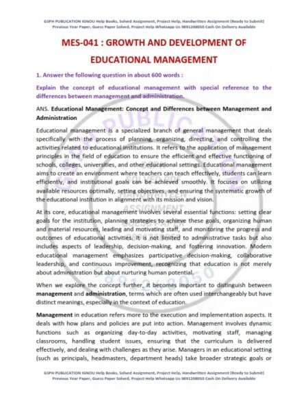 IGNOU MES-041 Previous Year Solved Question Paper English Medium (JUNE 2022)