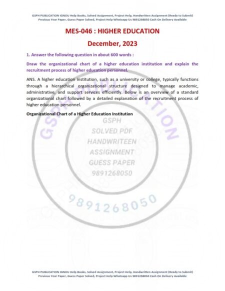 IGNOU MES-046 Previous Year Solved Question Paper English Medium (DEC 2023)