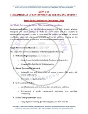 IGNOU MEV-011 Previous Year Solved Question Paper English Medium (DEC 2023)