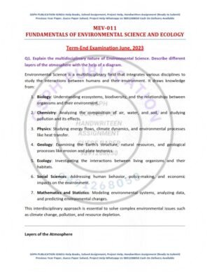 IGNOU MEV-011 Previous Year Solved Question Paper English Medium (JUNE 2023)