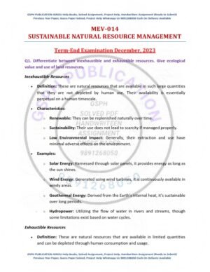 IGNOU MEV-014 Previous Year Solved Question Paper English Medium (DEC 2023)