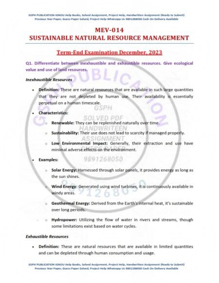 IGNOU MEV-014 Previous Year Solved Question Paper English Medium (DEC 2023)