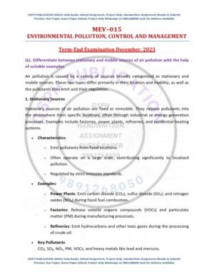IGNOU MEV-015 Previous Year Solved Question Paper English Medium (DEC 2023)