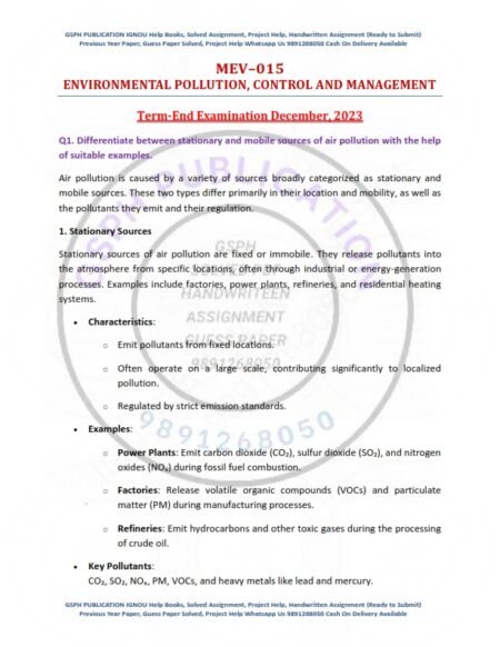 IGNOU MEV-015 Previous Year Solved Question Paper English Medium (DEC 2023)