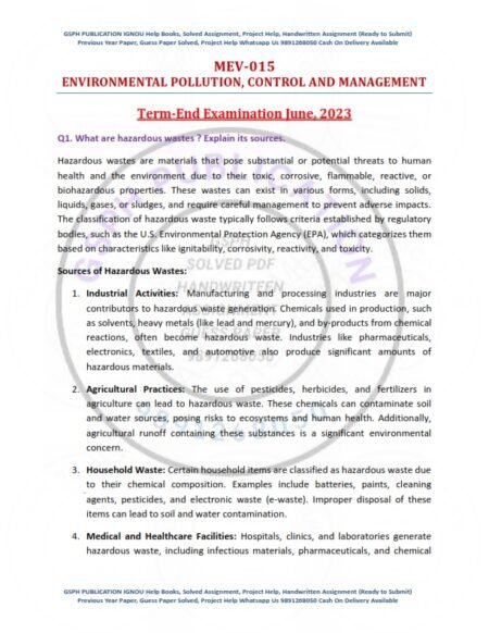 IGNOU MEV-015 Previous Year Solved Question Paper English Medium (JUNE 2023)