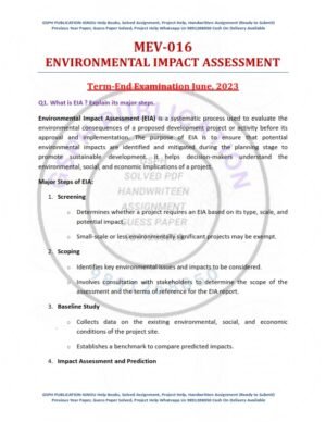 IGNOU MEV-016 Previous Year Solved Question Paper English Medium (JUNE 2023)