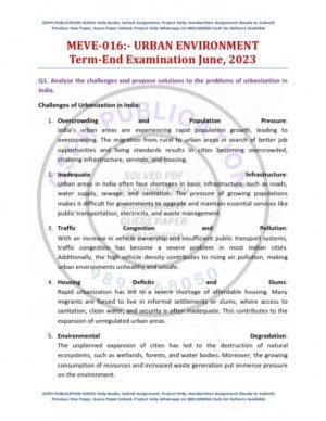 IGNOU MEVE-016 Previous Year Solved Question Paper English Medium (JUNE 2023)