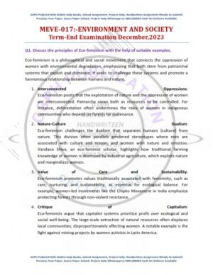 IGNOU MEVE-017 Previous Year Solved Question Paper English Medium (DEC 2023)