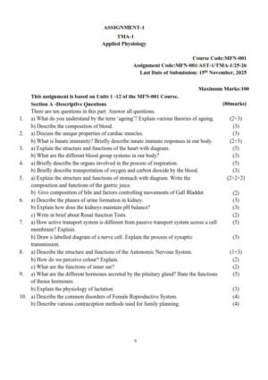 IGNOU MFN-001 Solved Assignment July 2025 English Medium