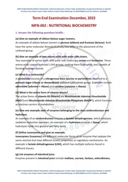 IGNOU MFN-02 Previous Year Solved Question Paper English Medium (DEC 2022)