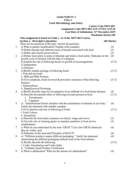 IGNOU MFN-003 Solved Assignment July 2025 English Medium