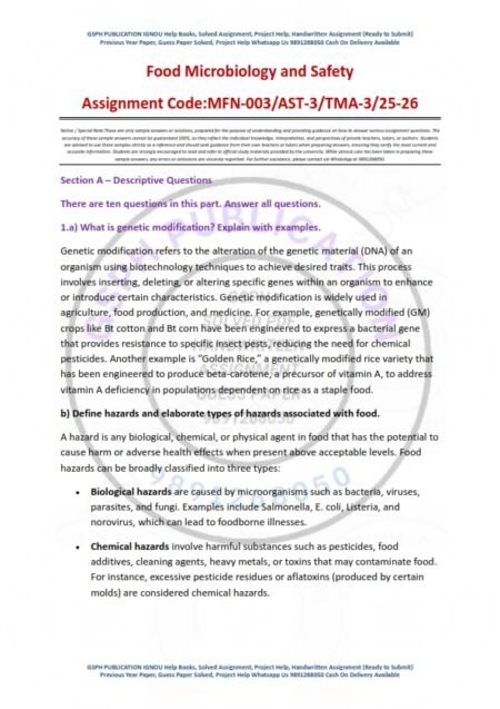 IGNOU MFN-003 Solved Assignment July 2025 English Medium