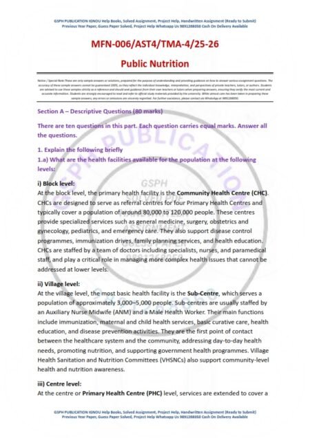 IGNOU MFN-006 Solved Assignment July 2025 English Medium