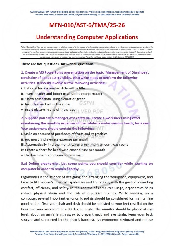 IGNOU MFN-10 Solved Assignment July 2025 English Medium