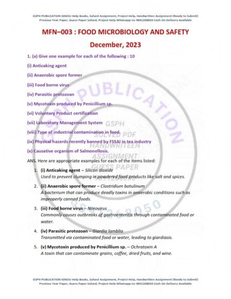 IGNOU MFN-03 Previous Year Solved Question Paper English Medium (DEC 2023)