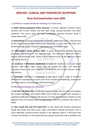 IGNOU MFN-05 Previous Year Solved Question Paper English Medium (June 2020)