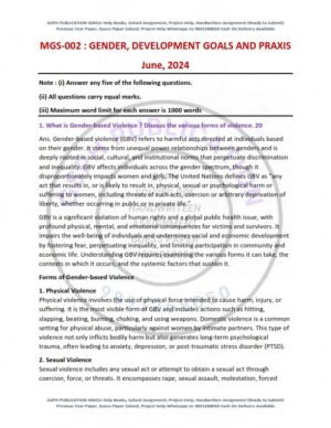 IGNOU MGS-002 Previous Year Solved Question Paper English Medium (JUNE 2024)