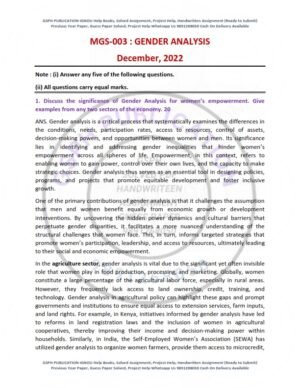 IGNOU MGS-003 Previous Year Solved Question Paper English Medium (DEC 2022)