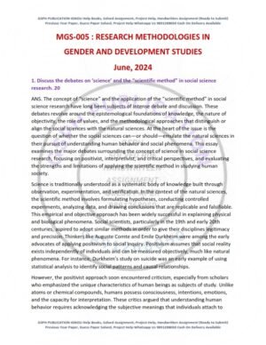 IGNOU MGS-005 Previous Year Solved Question Paper English Medium (JUNE 2024)
