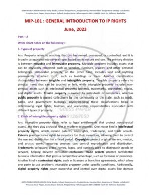IGNOU MIP-101 Previous Year Solved Question Paper English Medium (JUNE 2023)