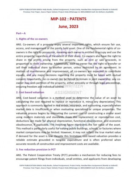 IGNOU MIP-102 Previous Year Solved Question Paper English Medium (JUNE 2023)
