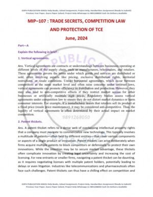 IGNOU MIP-107 Previous Year Solved Question Paper English Medium (JUNE 2024)