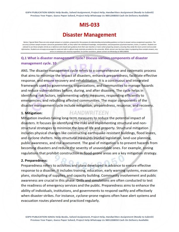IGNOU MIS-33 Solved Assignment 2025 English Medium