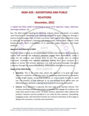 IGNOU MJM-029 Previous Year Solved Question Paper English Medium (DEC 2022)