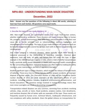 IGNOU MPA-02 Previous Year Solved Question Paper English Medium (DEC 2022)